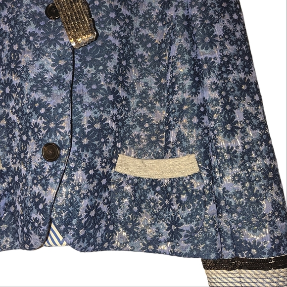 NWOT Marc Jacobs Wool Silk Floral Brocade Jacquard Sequin Print Blazer Jacket 8 - Picture 5 of 16